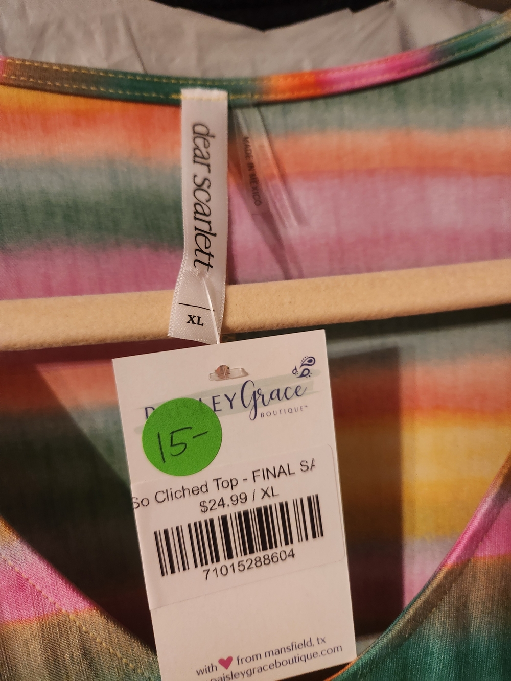 Scarlett Rainbow Tie-Dye Tank Top - XL